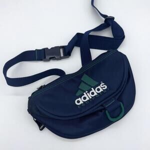 Y2K Adidas Equipment EQT Waist Bag Vintage 90s Navy Green Fanny Pack Skater
